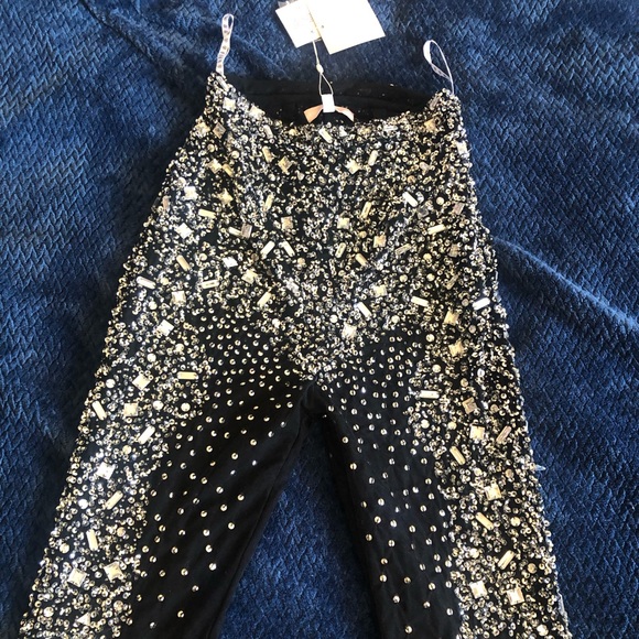 Carli Bybel Embellished Trousers black US 2 NWT! - Picture 6 of 6
